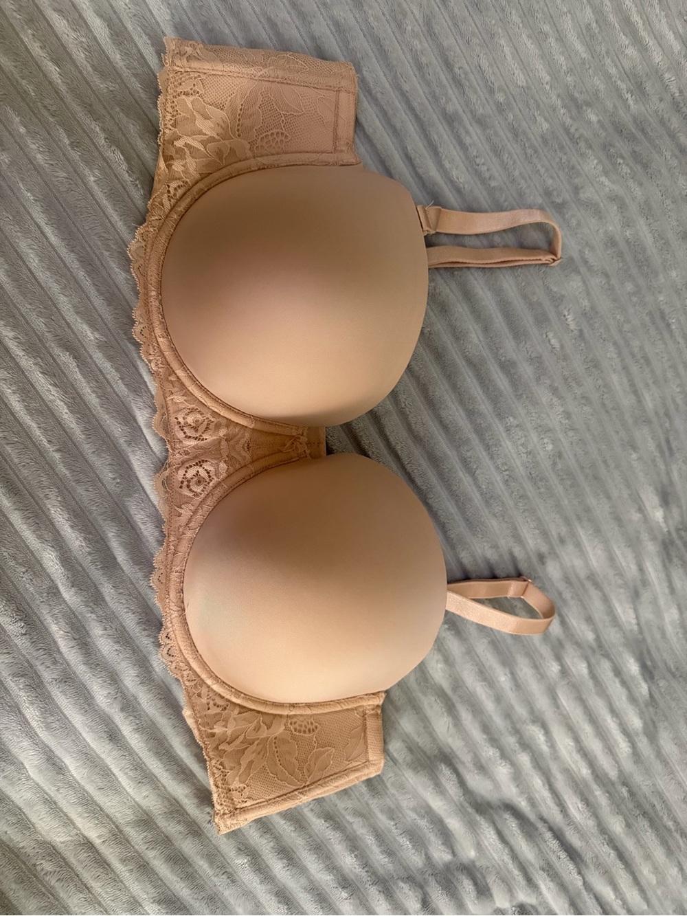 torrid Lace-Trim Molded Bra - Beige